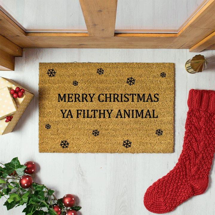 Merry Christmas Ya Filthy Animal Doormat